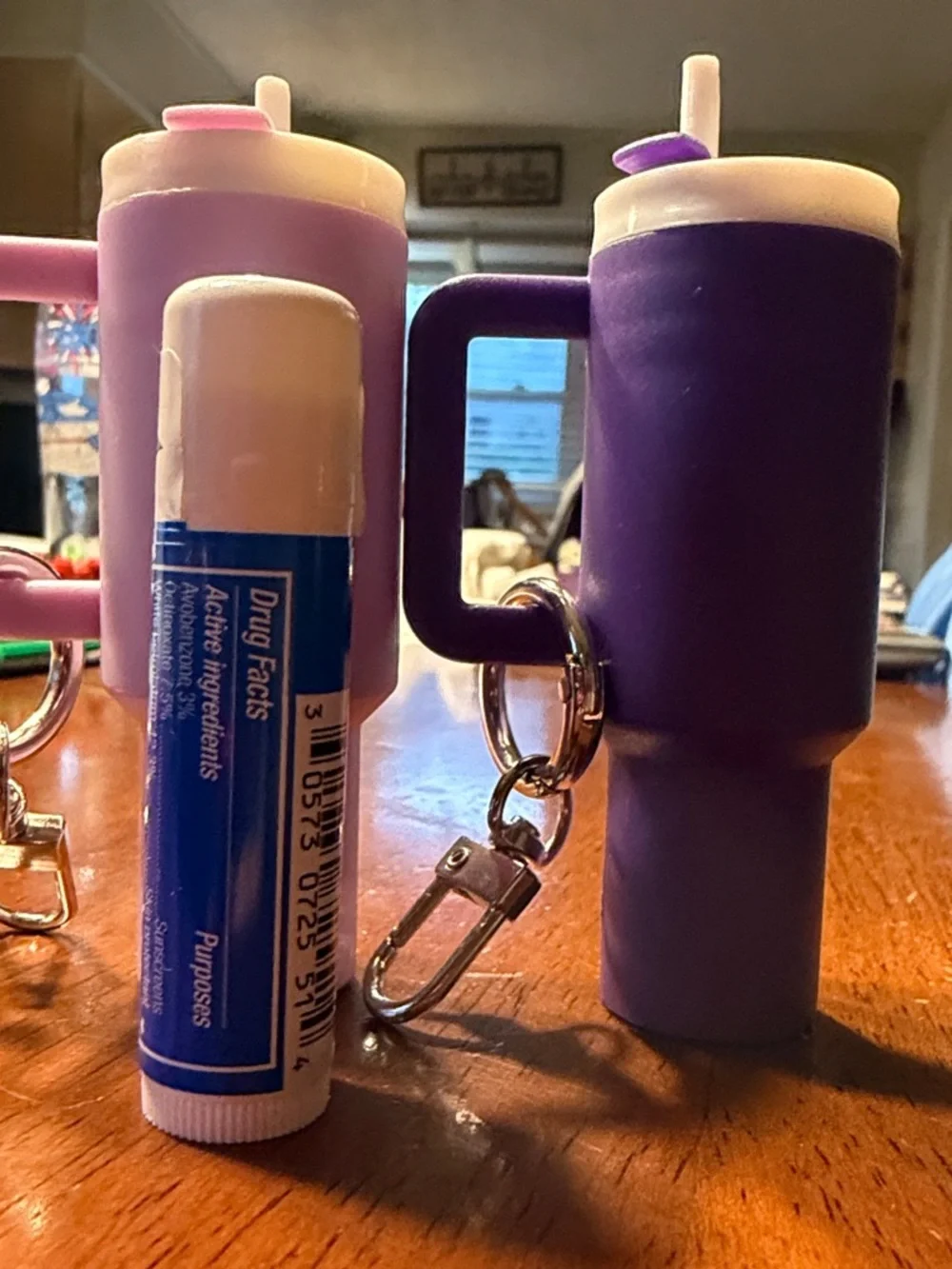 Mini Tumbler Keychain Set in Light Purple and Purple - Home Party Supplies